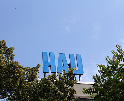 View of the HAU2 roof with the HAU letters